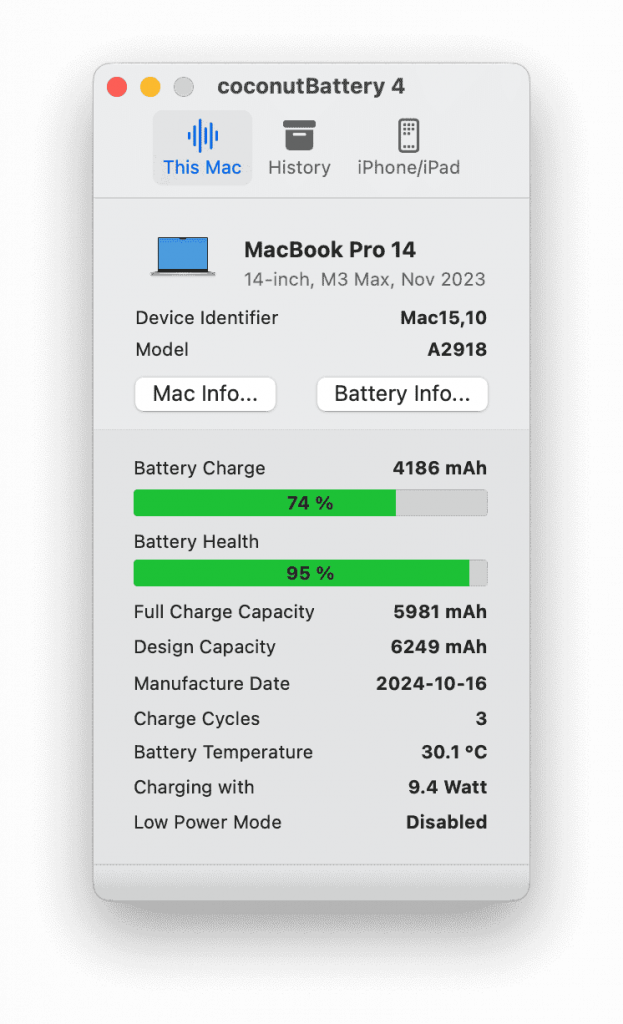 图片[1]-macOS系统 coconutBattery 破解版